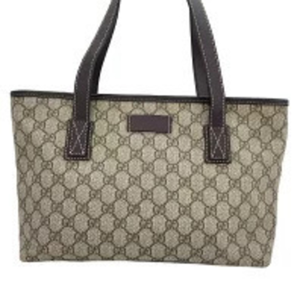 Gucci GG Supreme canvas tote bag dark brown